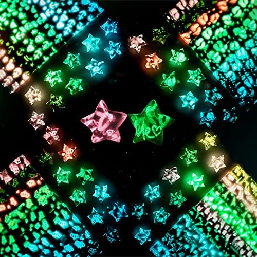 840 Sheets Luminous Origami Stars Papers with 4 Different Designs, Origami Star Paper Strips Lucky Star for DIY Arts Crafting, Handicraft (Multicolor) by HYSTYLE