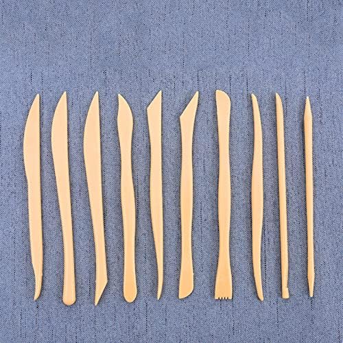 31pcs Polymer Clay Sculpting Tools Set, Air Dry Modeling Clay Roller Dotting Tool Kit Fondant Metal Cutters Silicone Embossing Pen Balls Stylus Rollin - Image 4