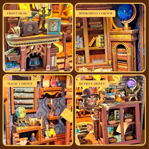 Book Nook Kit DIY Miniature House 3D Wooden Puzzle - Inchspace Bookstore - Image 6