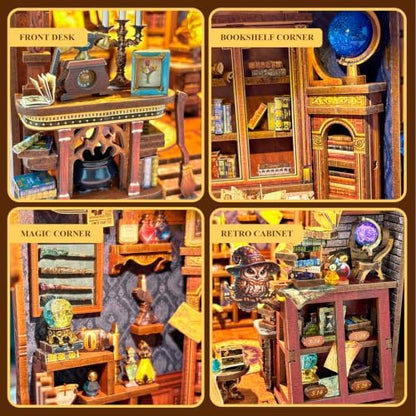 Book Nook Kit DIY Miniature House 3D Wooden Puzzle - Inchspace Bookstore - Image 6