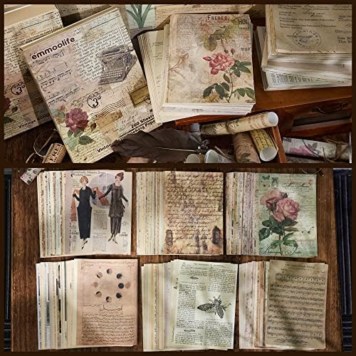 200 Sheets of Vintage Scrapbook Paper, Journaling Scrapbooking Supplies Craft Decoupage Papers Kit, Ephemera for Junk Journal Bullet Journals Well Posters Room Decor for Card Making Decorative Gift - Image 4