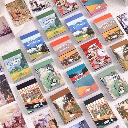 9 Sets 450 Sheets Washi Stickers for Journaling, Art Painting Drawing Themed Stickers Vintage Aesthetic Scrapbook Sticker Set for Bullet Journal Art Diary Card Craft Gifts Planner Notebook - Image 6