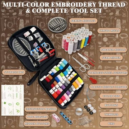 86 Pcs Embroidery Stitch Book Kit Beginner Sewing Stitch Practice Set - Image 5