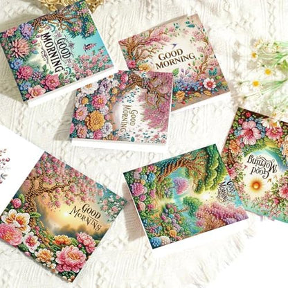 LazyFold 6Pcs DIY Diamond Art Painting Greeting Cards with Envelopes, Beautiful Scenery All Occasion Note Card Kit for Women, Handmade Thank You Birthday Friendship Cards Gift - Image 5