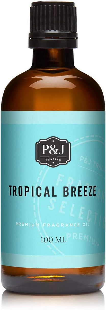 P&J Fragrance Oil Tropical Breeze 100ml - Candle Scents, Soap Making, Diffuser Oil, Scented Candles