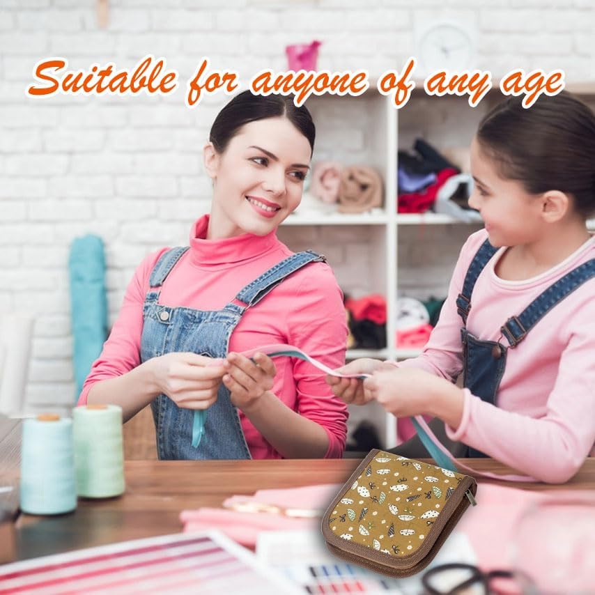 Sewing Kit Gifts for Grandma, Mom, Friend, Traveler, Adults, Beginner, Emergency,Sewing Supplies Accessories with Scissors,Sewing Needles Thimble, Thread etc(Wildflower Umbrella Orange, S) - Image 6