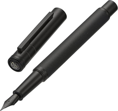 Black Forest Fountain Pen Fine Nib, Ink Cartridge Not Included, Classic Design with Converter and Metal Pen Case Set