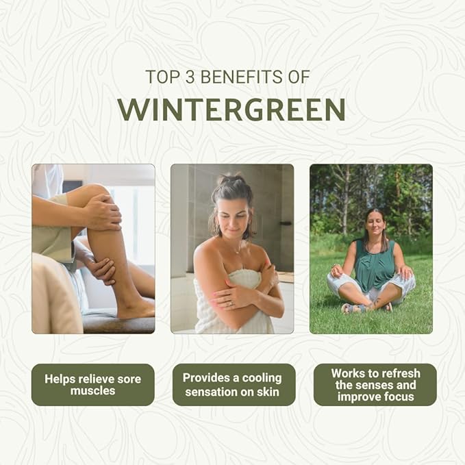 Nature Packaged Wintergreen Essential Oil - Direct from Bio-Young Aromas China - Steam Distilled - Aceite de Gaulteria for Aromatherapy, Massage, Diffuser, DIY Candle and Soap Making - 8oz