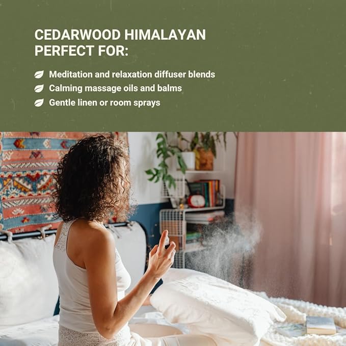 Nature Packaged Cedarwood Himalayan Essential Oil - 100% Pure Steam Distilled Natural Cedarwood Himalayan Oil (Aceite de Cedro) from Natural Biotech NBT India for Aromatherapy & DIY Projects - 8oz