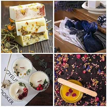 9 Bags Dried Flowers,100% Natural Dried Flowers Herbs Kit for Soap Making, DIY Candle Making,Bath - Include Rose Petals,Lavender,Don't Forget Me,Lilium,Jasmine,Rosebudsand More - Image 4