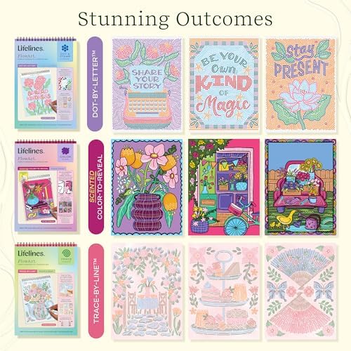Lifelines FlowArt Activity Pads, 3-Pack, Dot-by-Letter Coloring Books - Image 4