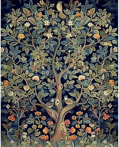 Natuyalo Paint by Numbers Kit for Adults, Paint by Numbers for Beginner Tree, Paint by Number for Adults, Plant DIY Paint by Number for Gift Home Wall Decor 16x20 Inch by Natuyalo