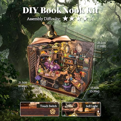 Book Nook Kit for Adults - Dollhouse with 70+ Accessories - Image 2