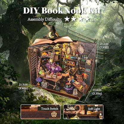 Book Nook Kit for Adults - Dollhouse with 70+ Accessories - Image 2
