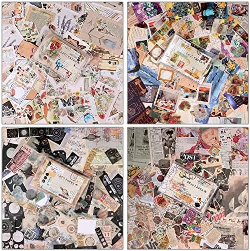 Draupnir 800pcs Vintage Junk Journal Supplies,Scrapbook Supplies Scrapbooking Paper and Stickers Ephemera for Art Aesthetic Journaling Kit Collage - Image 4