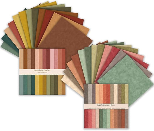 MIATTCLD Scrapbook Paper Double Sided Decorative Craft Paper, 6x6 in Vintage Patterned Papers 48 Sheets Floral Background Papers for Scrapbooking Card Making Journaling Decor (A)