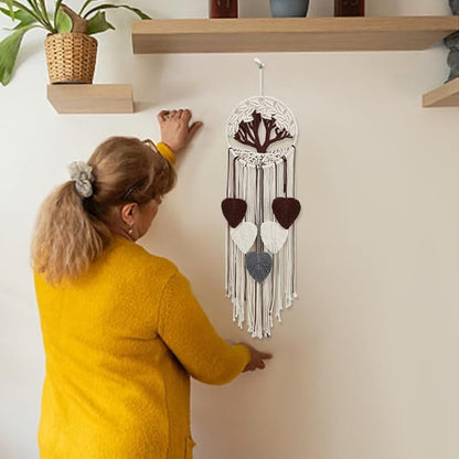 FREEBLOSS Tree of Life DIY Macrame Kit Leaves Macrame Tapestry Macrame Wall Hanging with Video Tutorials Macrame Wall Hanging Supplies Macrame Wall Decor for Living Room for Beginners Adults