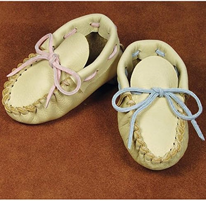 Realeather C4607-00 Baby Moccasin Leathercraft Kit, Size 6-9 Months, Buckskin, 1-Pair - Image 3