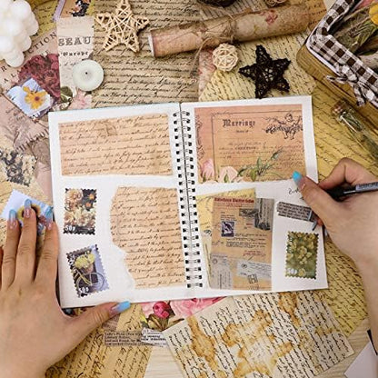 GNILLKO 300 PCS Vintage Scrapbook Supplies Kit - Image 6