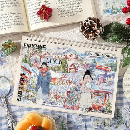 Winter Landscape PET Sticker Book, Diecut Stickers for Journaling - Image 3