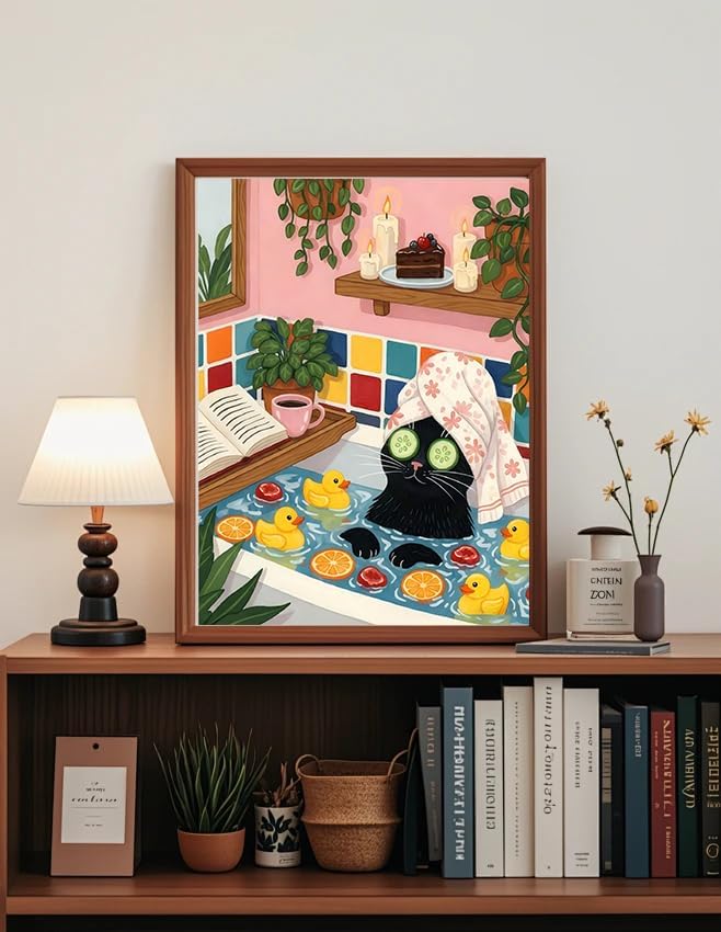 CraftBliss Cat Paint by Number for Adults, Funny Animal Painting by Numbers, DIY Acrylic for Beginners Unframed, Easy Paint by Numbers Adults on Canvas Decor 16x20inch - Image 4