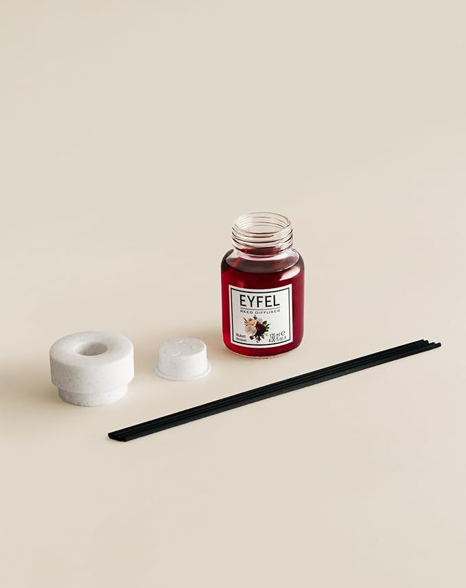 EYFEL Reed Diffusers for Home – Bouquet Reed Diffuser Set 4.05 fl oz Oil Diffuser Sticks, Bathroom Diffuser, Home Fragrances, Scented Sticks, Home Décor