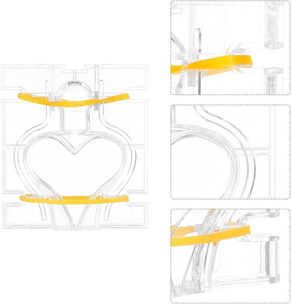 Sewroro Reusable Plastic Candle Mold for DIY Handmade Crafts Small Heart-Shaped Mold with Smooth Surface Flexible and Mould for Candle Making and Wax Melts