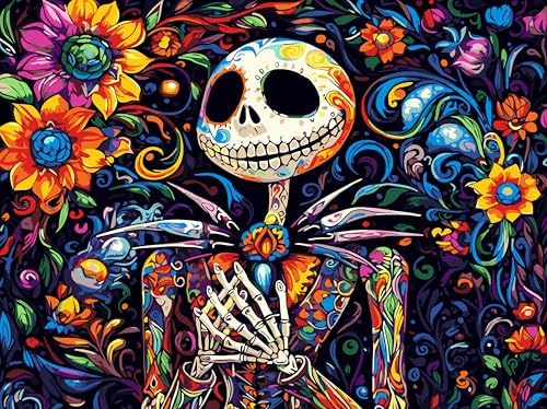 Halloween Jack Paint by Numbers Kit for Adults 16x12 inch (Without Frame) by MeothanDiamondPainting