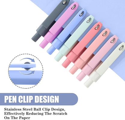 Piochoo Gel Pens, 0.5mm Fine Point Black Ink Smooth Writing Pens for Journaling, Nurse Aesthetic Cute School Office Gifts for Teacher Women and Men