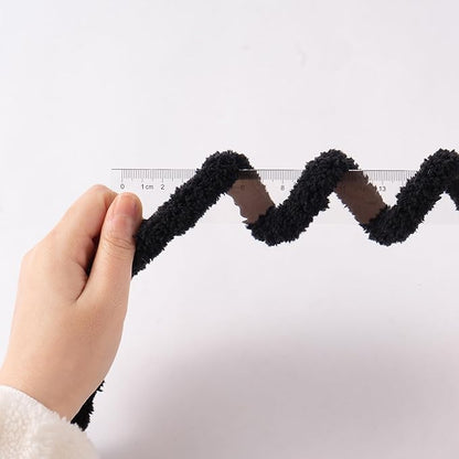 Black Jumbo Chunky Chenille Yarn for Crocheting, Thick Plush Yarn for Hand Knitting Blankets, Super Soft Bulky Yarn for DIY Projects, 2 Jumbo Pack