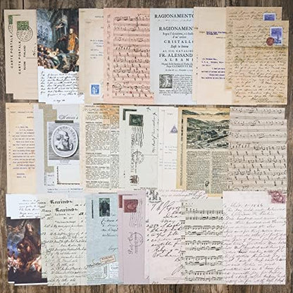 Knaid Vintage Scrapbook Supplies Pack (200 Pieces) for Junk Journal Bullet Journals Planners Aesthetic Paper Stickers Craft Kits Cottagecore Collage Album (Artistic) - Image 4