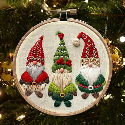 Huacan Embroidery Kits for Adults Beginner DIY Cross Stitch Stamped Christmas Pattern Stitching Sewing Kit 1 Piece 7.8 x 7.8 Inch (Santa Claus) - Image 4