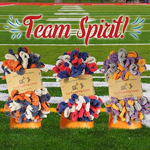 JubileeYarn Fun Finger Loops Yarn - Multicolor Navy Grey - 3 Skeins - Image 4