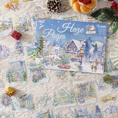Winter Landscape PET Sticker Book, Diecut Stickers for Journaling - Image 2