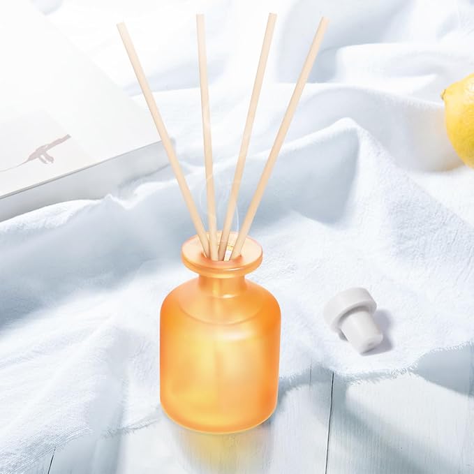 YISOWUH Reed Diffuser - Citrus 3.38oz (100ml) 1 Pack Essential Oil Reed Diffuser Set with 8 Sticks, Long Lasting Fragrance for Home, Bathroom, Bedroom, Room, Decor
