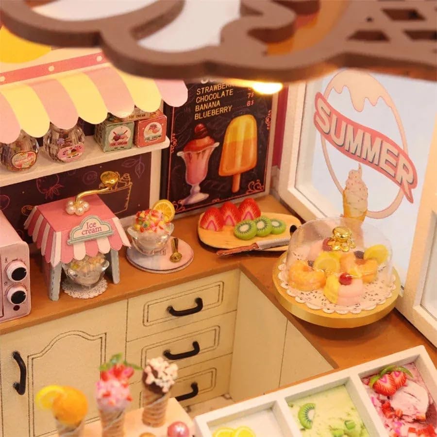 Wizardi DIY Miniature Kit - Ice Cream Shop Tiny Home kit. - Image 4