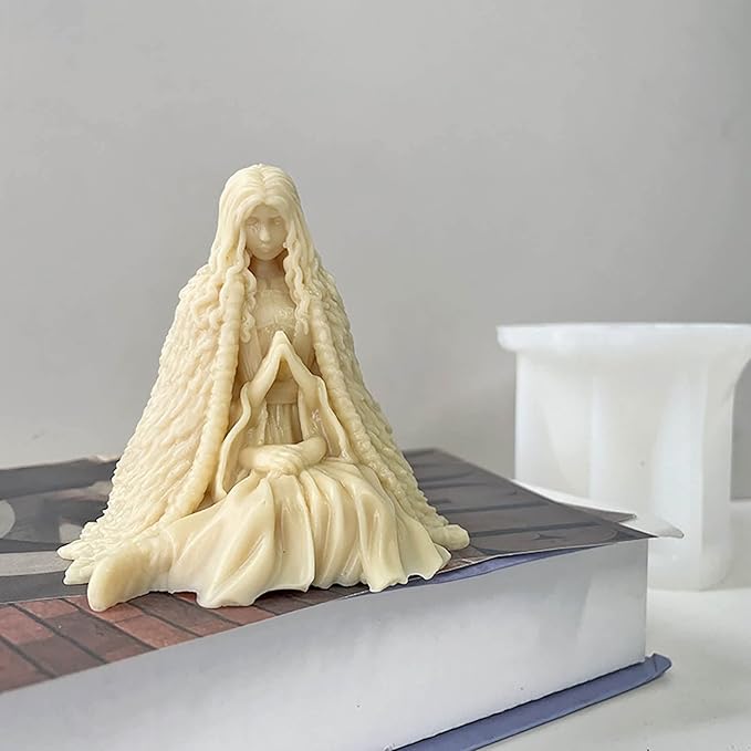 Grainrain Candle Mold Witch Halloween Silicone Soap Making Mould DIY Wax Epoxy Resin Mould (H-0866)