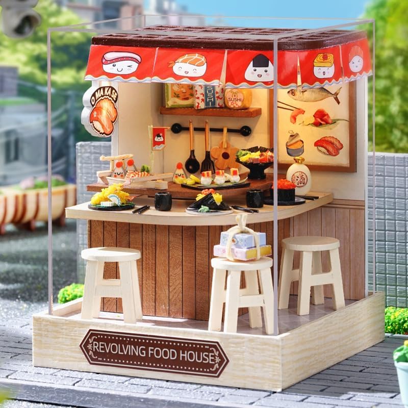 CUTEROOM DIY Doll Room Miniature Furniture Wooden House Kit- Food House - Image 2