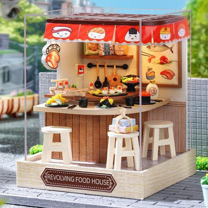 CUTEROOM DIY Doll Room Miniature Furniture Wooden House Kit- Food House - Image 2