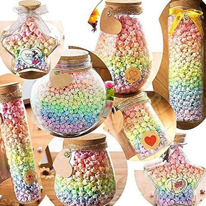 Origami Paper Stars, Colorful Handcraft Origami Lucky Star Paper DIY Paper Arts Creativity Hand Art Crafts (10-color mix (1350) sheets) - Image 6