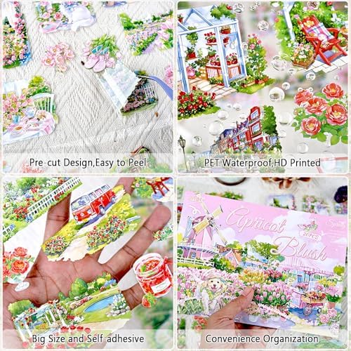 Spring Garden PET Sticker Book, Diecut Stickers for Journaling - Image 3