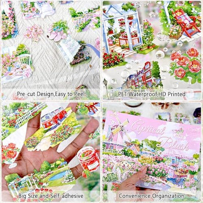 Spring Garden PET Sticker Book, Diecut Stickers for Journaling - Image 3