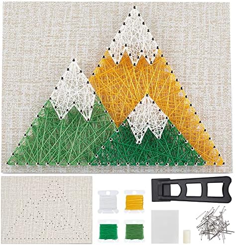WEBEEDY 3D String Art Kit for Adults Beginners, DIY Mountain String Craft Kit, Include All Necessary Accessories and Frame, Christmas Home Wall Decorations Unique Gift by WEBEEDY