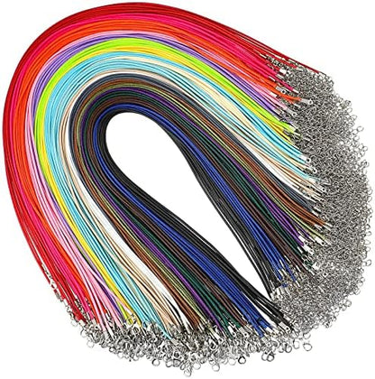 Tudomro 100 Waxed Leather Necklace Cord with Clasp,Rainbow,20 Inch by Tudomro