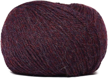 100% Baby Alpaca Yarn Wool Set of 6 Skeins (300 Grams) DK Weight - Made in Peru - Heavenly Soft and Perfect for Knitting and Crocheting (Plum, DK - 6 Skeins)