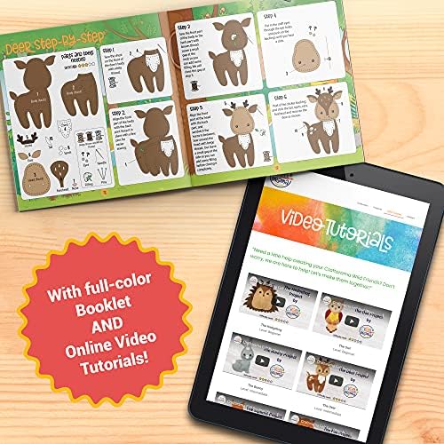 Craftorama Sewing Kit for Kids, Fun and Educational Animal Craft Set for Boys and Girls Age 7-12, Sew Your Own Felt Animals Craft Kit for Beginners, 165 Piece Set - Image 5