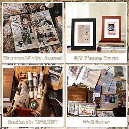 Draupnir 800pcs Vintage Junk Journal Supplies,Scrapbook Supplies Scrapbooking Paper and Stickers Ephemera for Art Aesthetic Journaling Kit Collage - Image 6