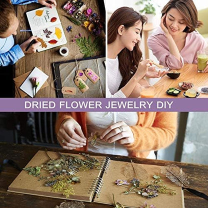 SACATR Dried Flowers, 50 Bags 100% Natural Dried Herbs Kit for Soap Making, Candle, Resin Jewelry Making, Bath, Nail - Include Rose Petals, Rosebuds, Lilium, Jasmine, Don't Forget Me and More - Image 6