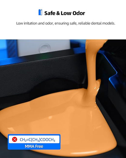 Inslogic Dental Implant Model 3D Printe Resin, High Accuracy and Low Shrinkage, Smooth Surface, 405nm UV-Curing Resin for Dental Models, Prosthetics, Orthodontics, Research (Yellow, 1kg)