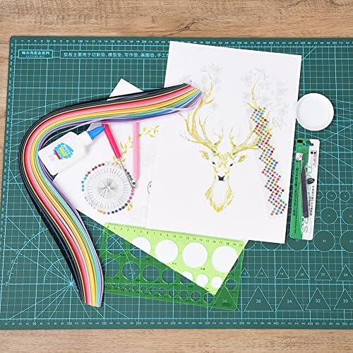 Cloimei Professional Paper Quilling Tool Kit with 36 Vibrant Color Strips Slotted Pen Ruler Pearl Pins for DIY Craft Beginners Adults Safe Non Materials - Image 2